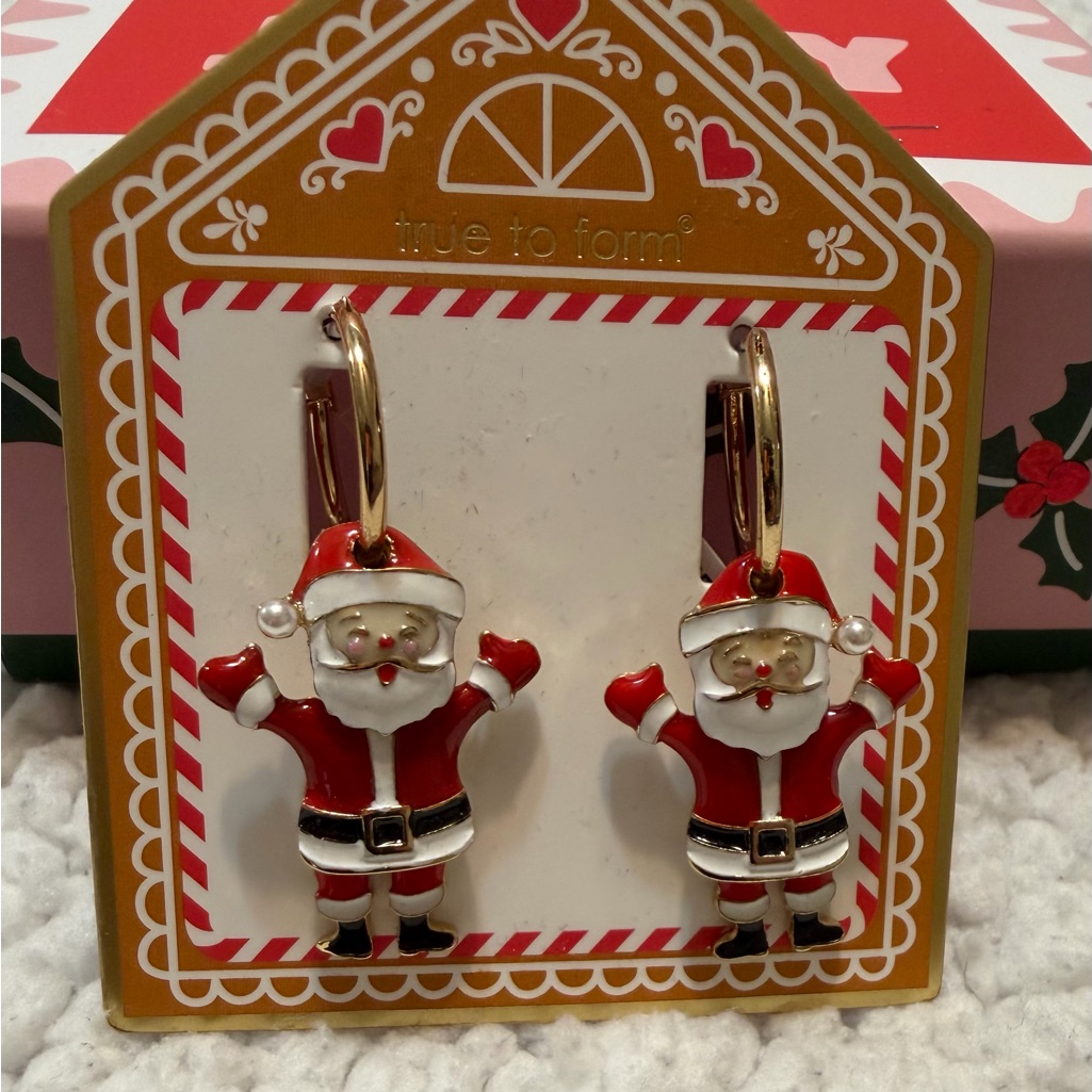 True To Form Santa Earrings - Festive 24$